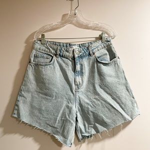 Zara Light Wash High Waist Denim Shorts 12